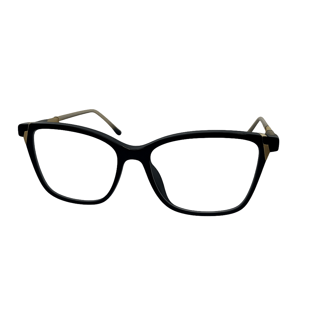 Armação Quadrada Sofisticada Preta