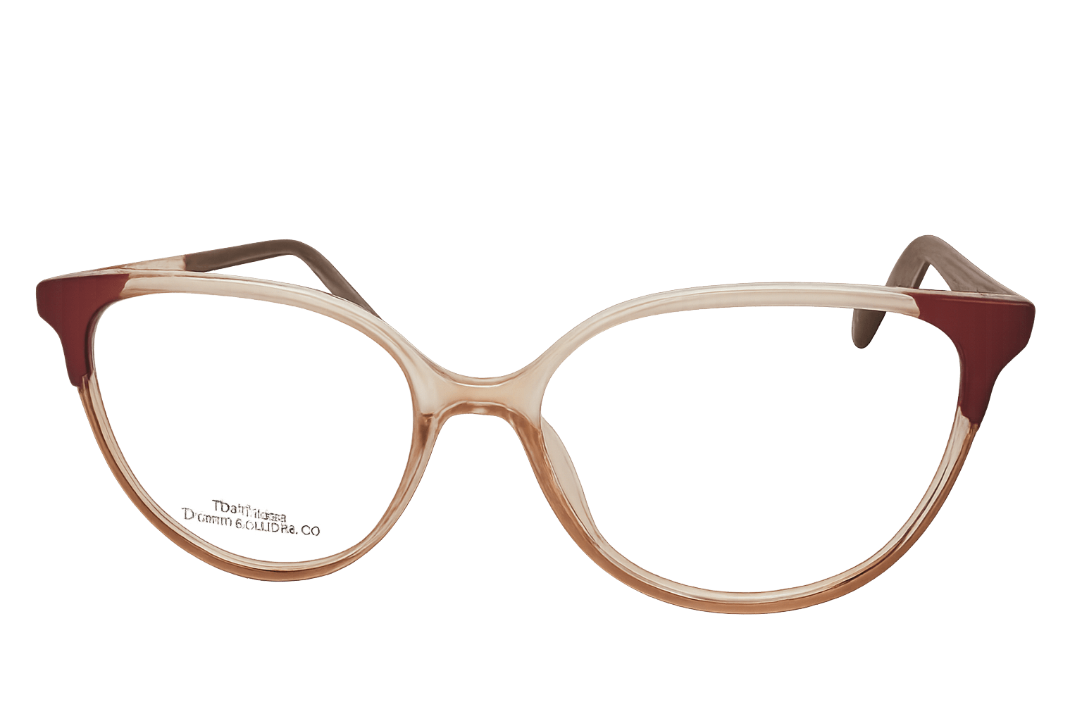 Armação Gatinho Nude e Vinho